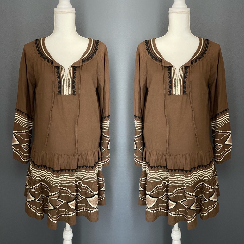 Oversized brown dress size S
